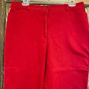 Tribal Stretch-Extensible Capris -red  -size 8 or 10